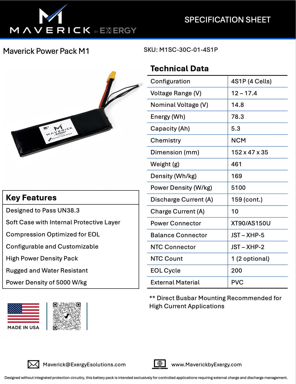 Maverick - 4S1P - 5.3 Ah - 14.8V - 30C