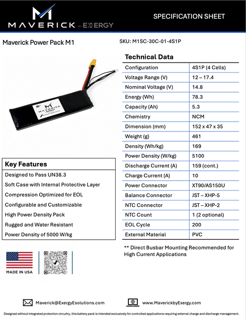 Maverick - 4S1P - 5.3 Ah - 14.8V - 30C