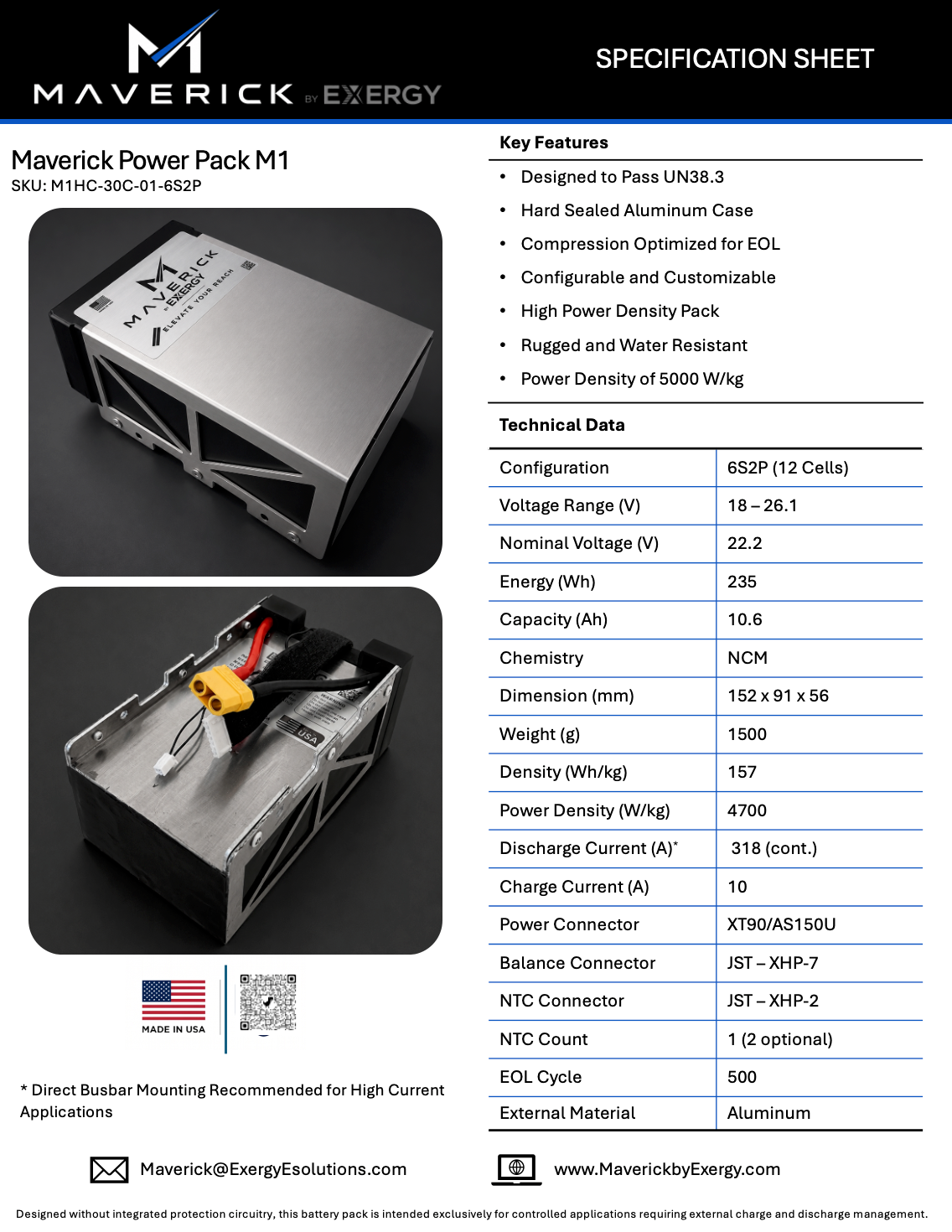 Maverick - 6S2P - 10.6 Ah - 22.2V
