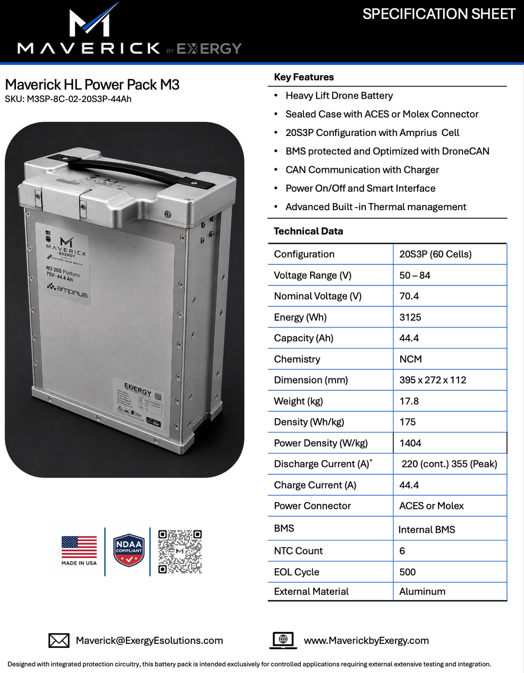 Maverick M3 - Heavy Lift Smart Pack - NDAA - Q4-2026 Delivery